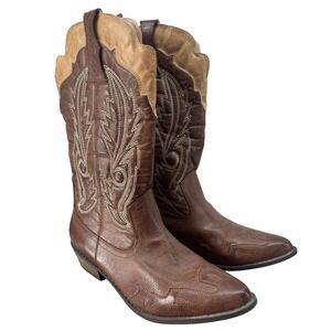 Coconuts by Matisse Cimmaron Women's 10 Brown Western Cowboy Fashion Boots 10M